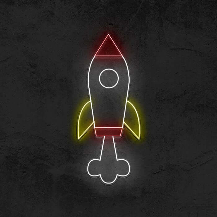 Rocket Ship Neon Sign 🚀
