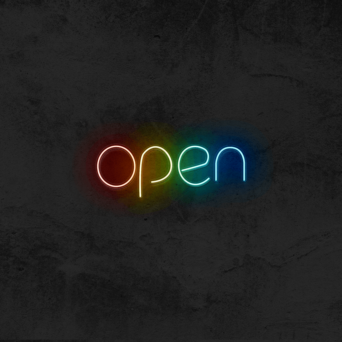 Colourful OPEN - Good Vibes Neon