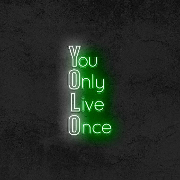 You Only Live store Once YOLO Neon Light